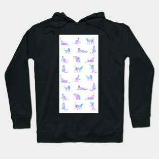 Pastel Cats Pattern Hoodie